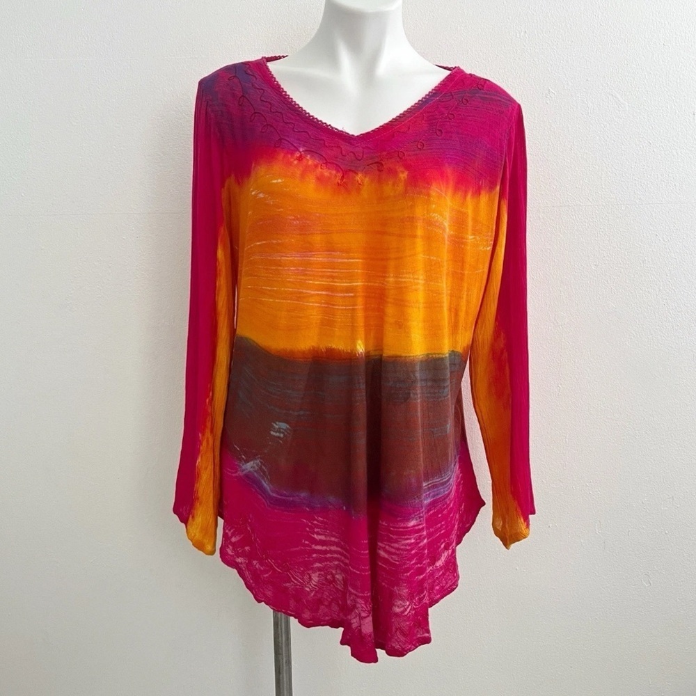 Charlie Paige tie dye blouse Top hippie - Picture 5 of 11